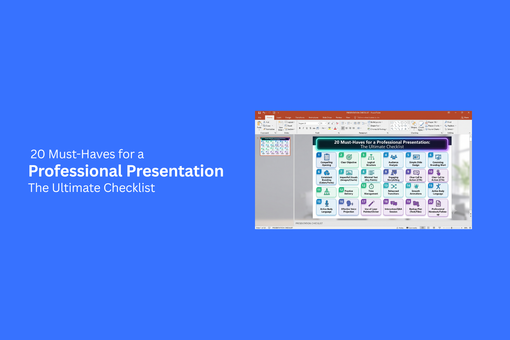 20 Must-Haves for a Professional Presentation: The Ultimate Checklist 