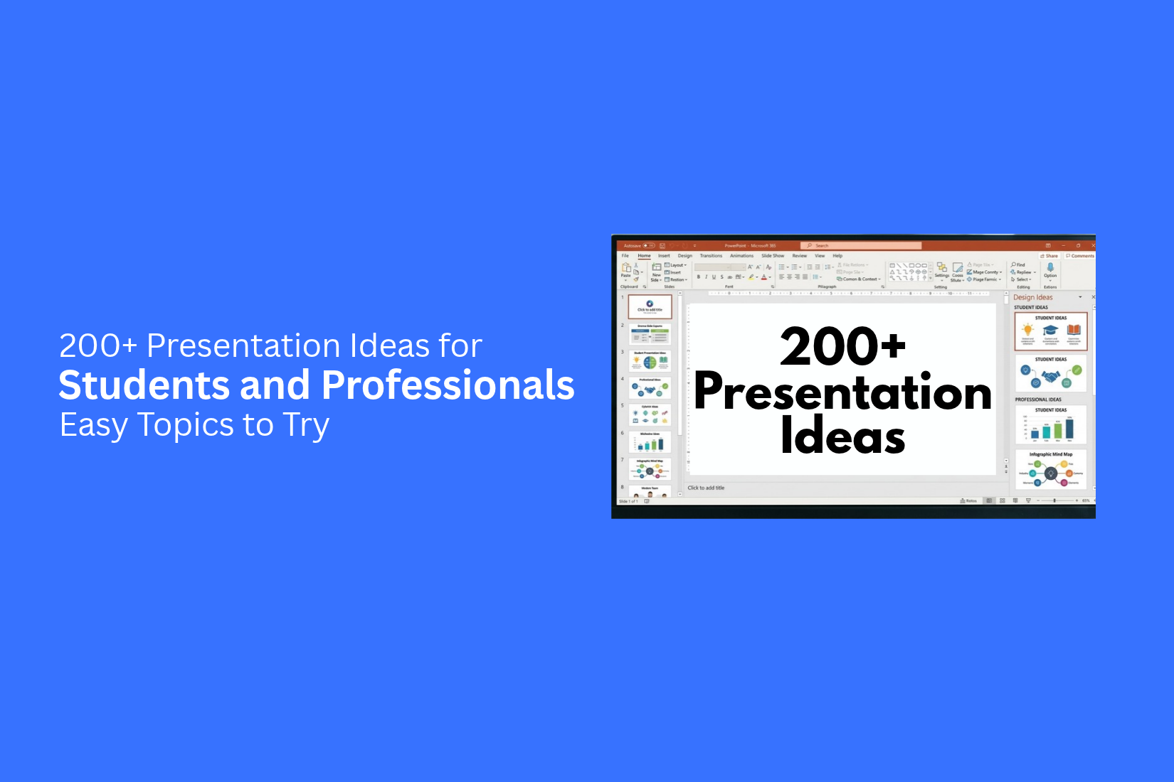 200+ Presentation Ideas for Students and Professionals: Easy Topics to Try 