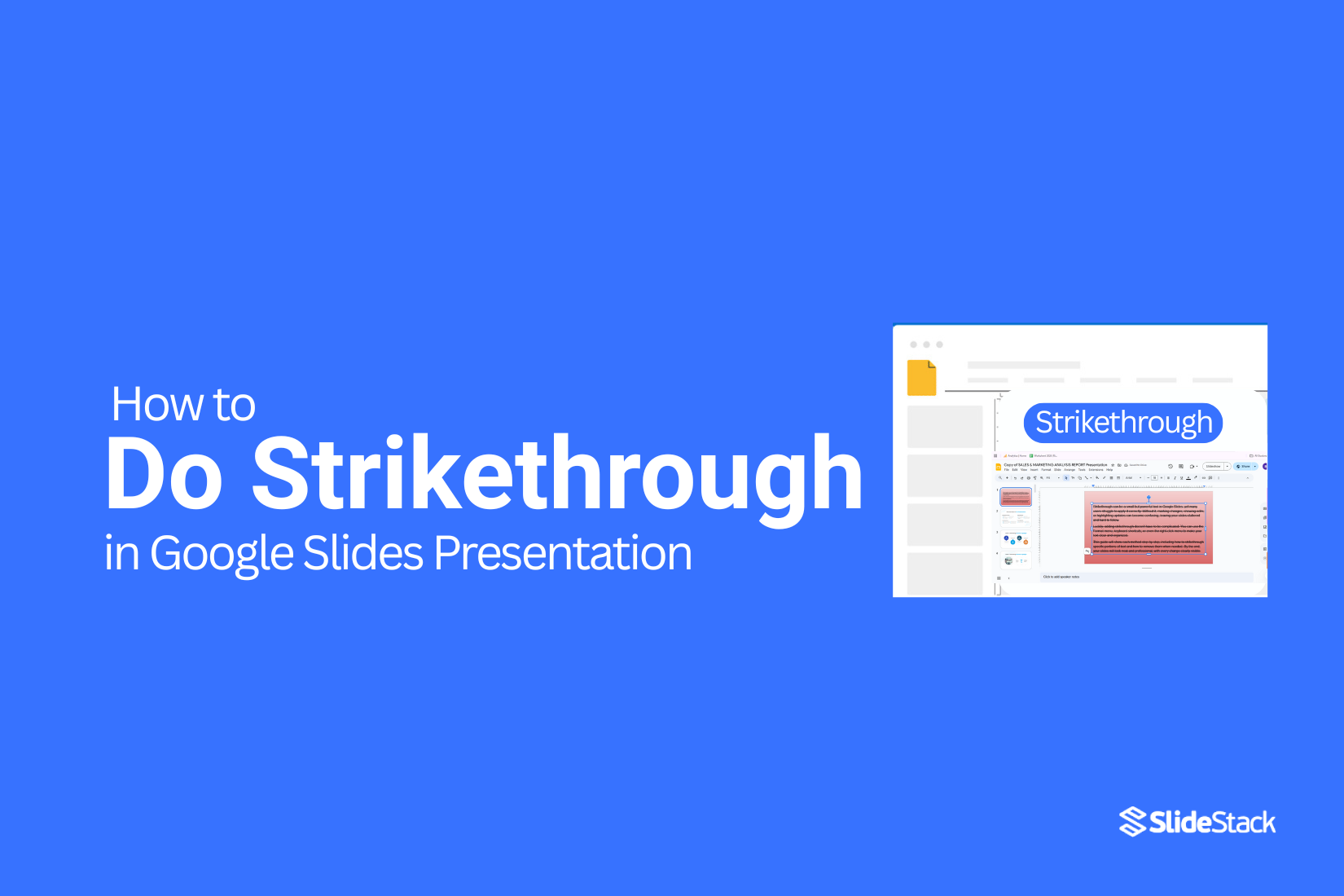 How to Do Strikethrough in Google Slides Presentation