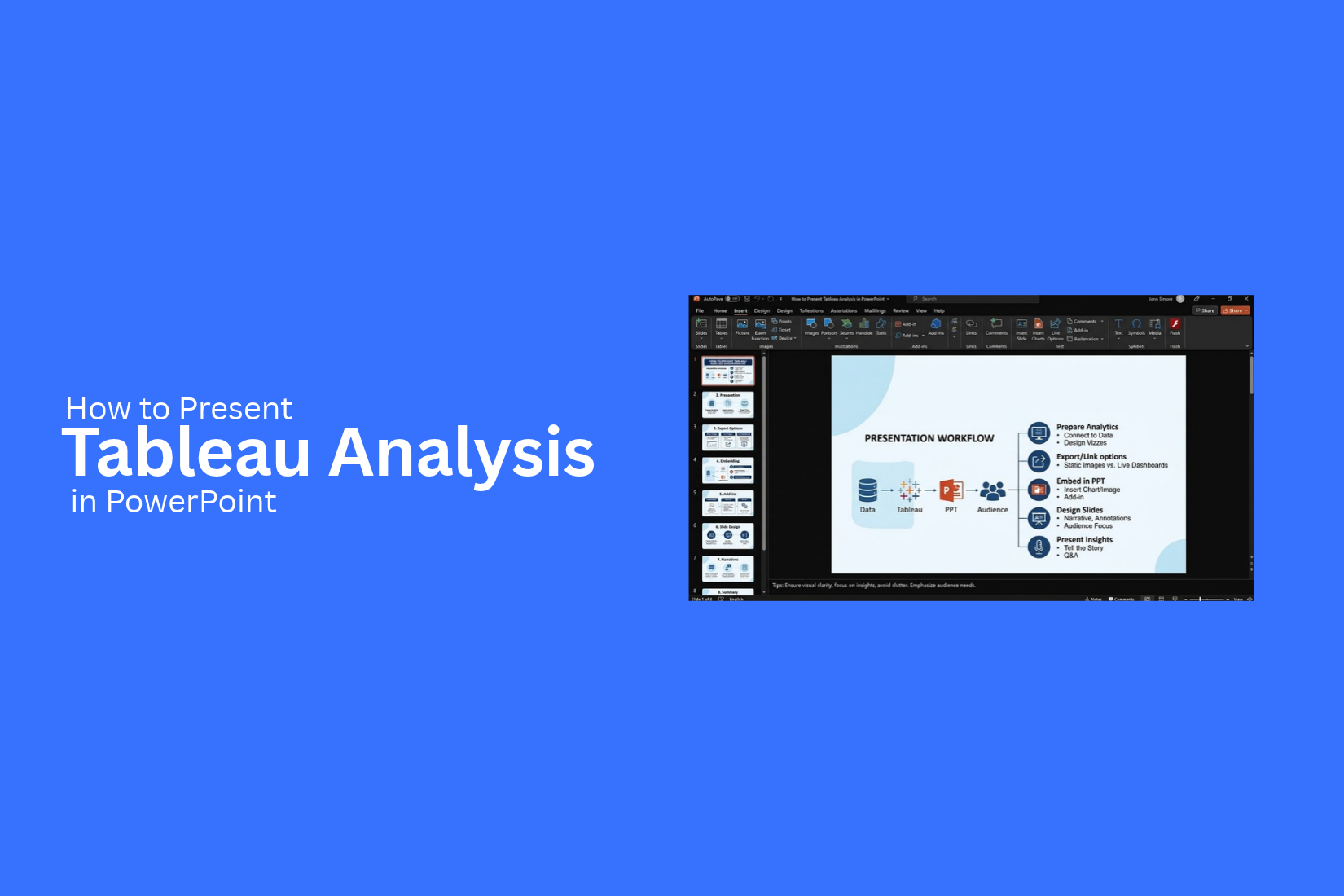 How to Present Tableau Analysis in PowerPoint 