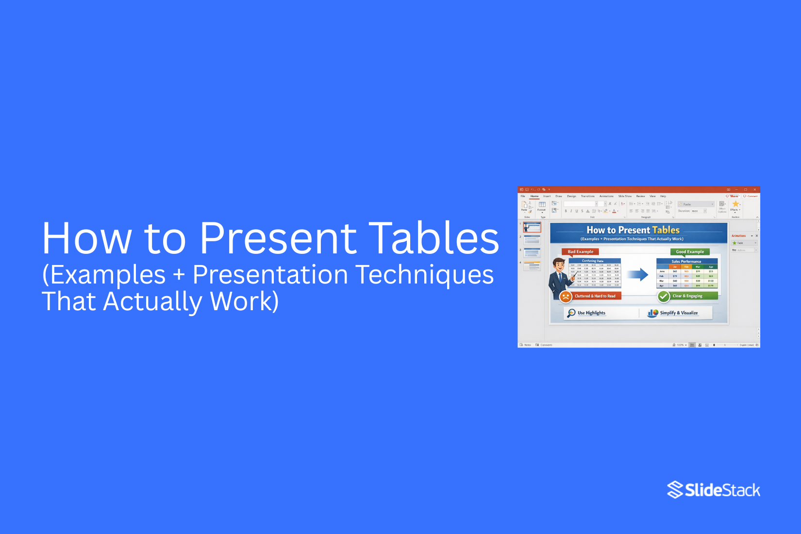 How to Present Tables (Examples + Presentation Techniques That Actually Work)