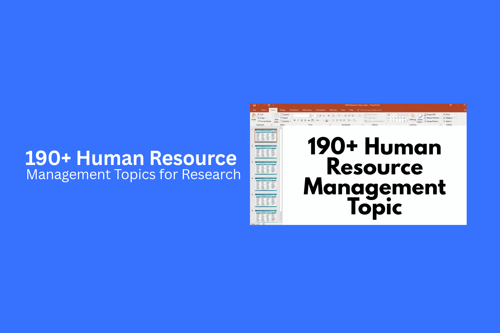 190+ Human Resource Management Topics for Research 