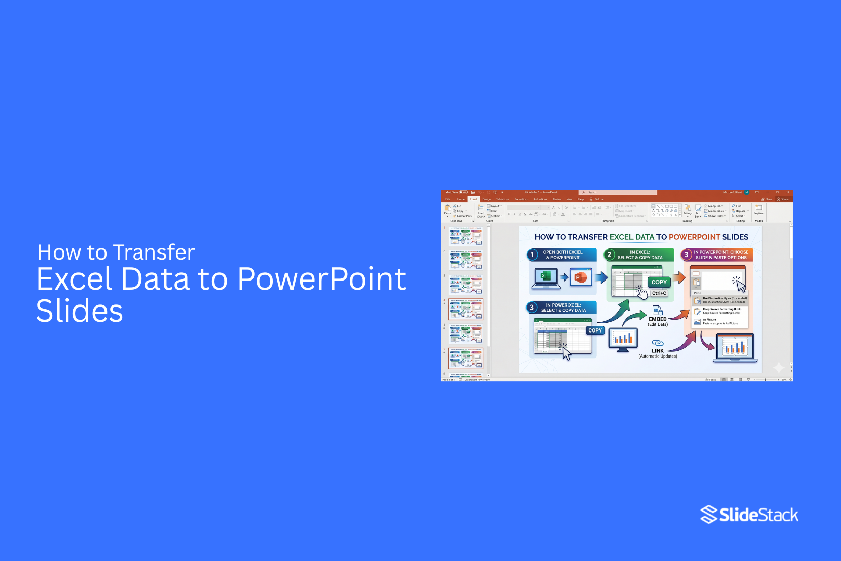 How to Transfer Excel Data to PowerPoint Slides