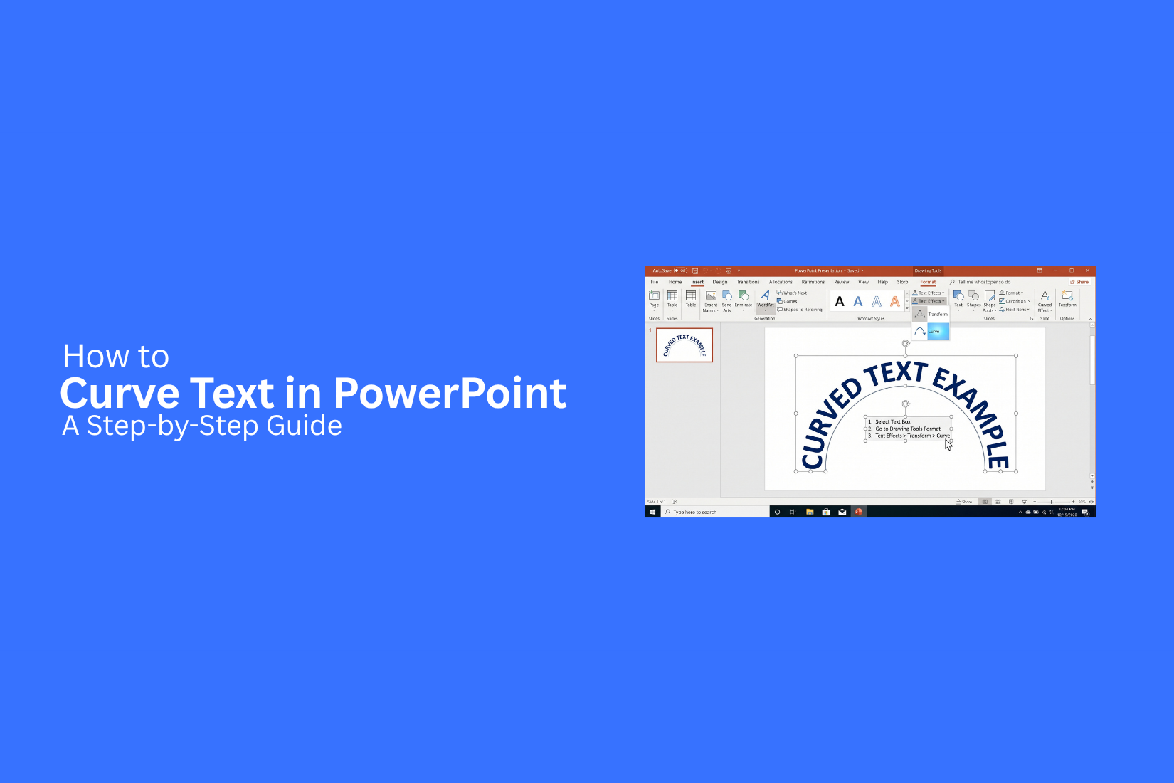 Text Rotation Ppt How to Curve Text in PowerPoint: A Step-by-Step Guide | Slidestack
