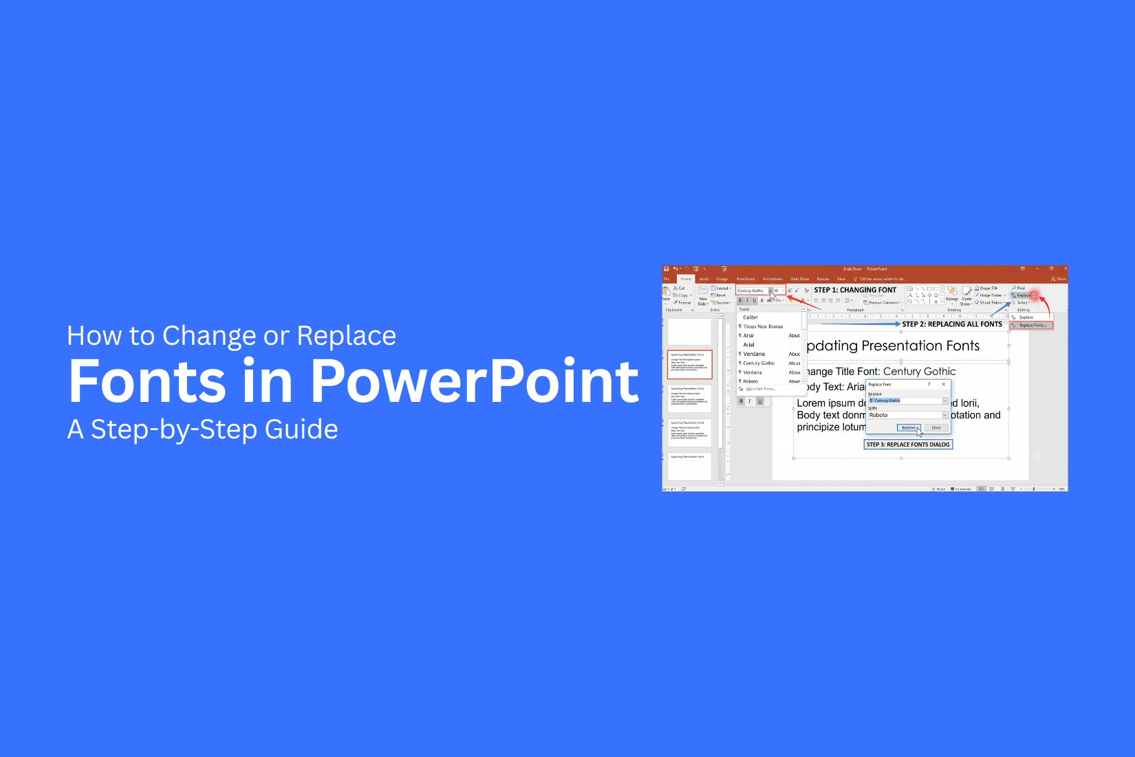 How to Change or Replace Fonts in PowerPoint: A Step-by-Step Guide