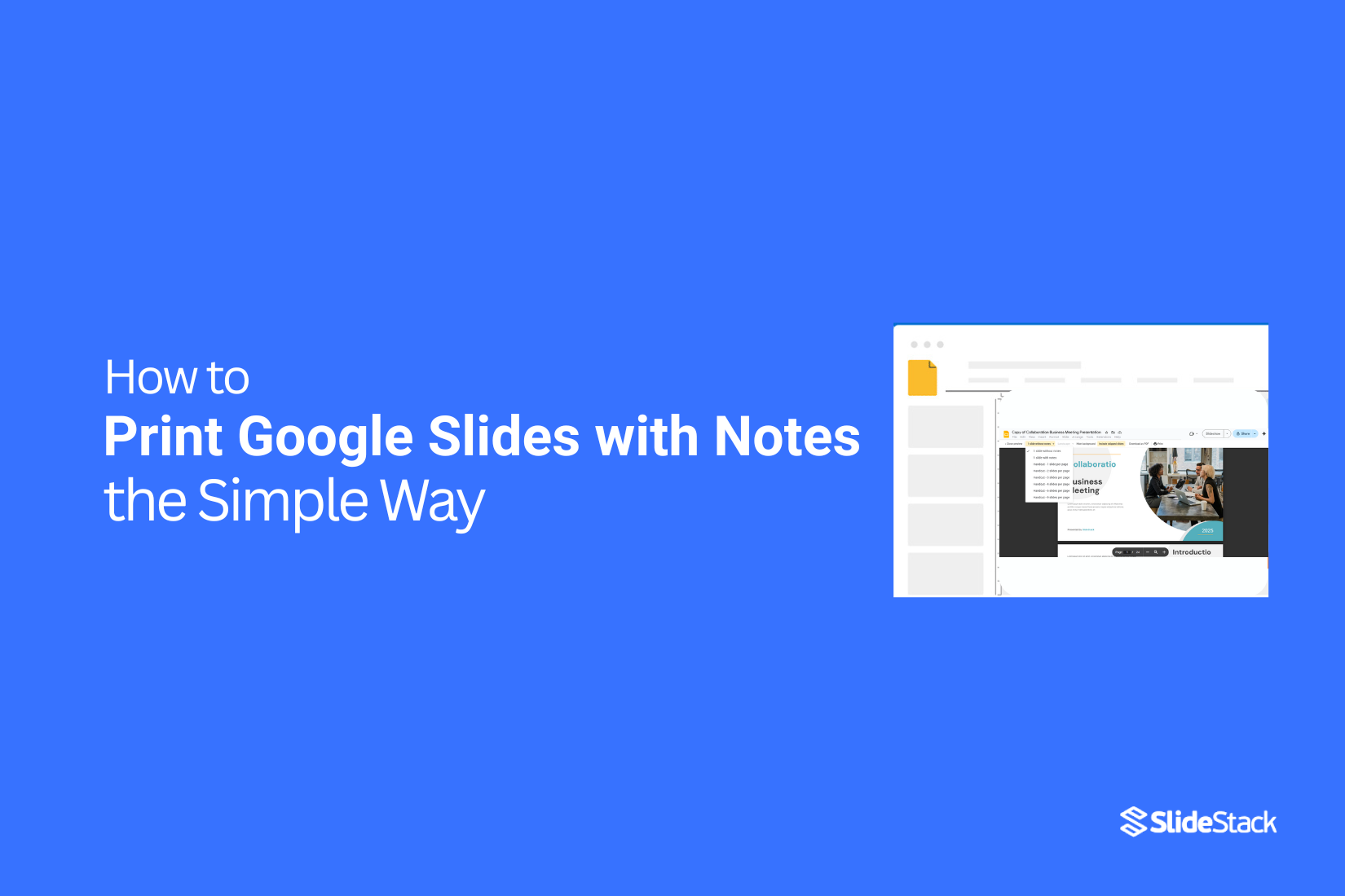 How to Print Google Slides with Notes the Simple Way