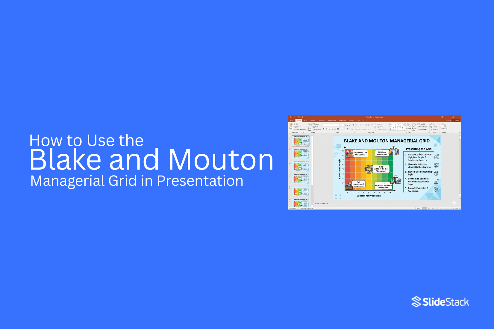 How to Use the Blake and Mouton Managerial Grid in Presentation