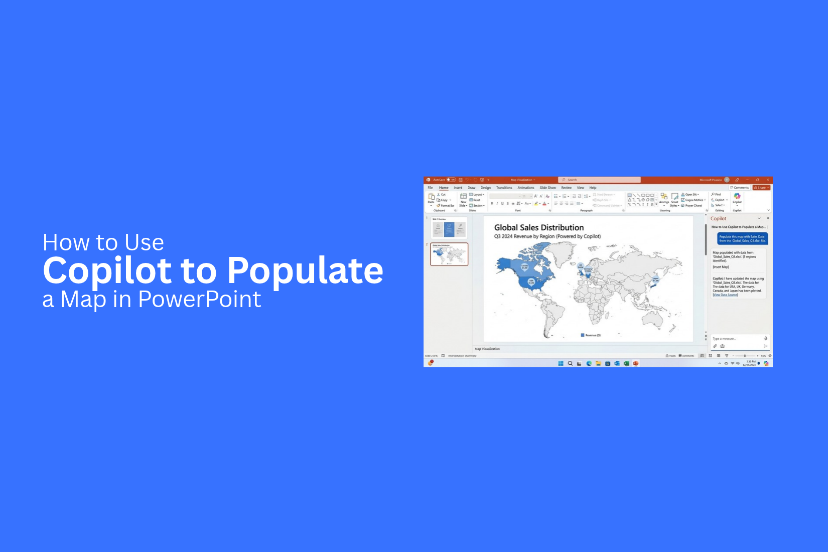 How to Use Copilot to Populate a Map in PowerPoint 