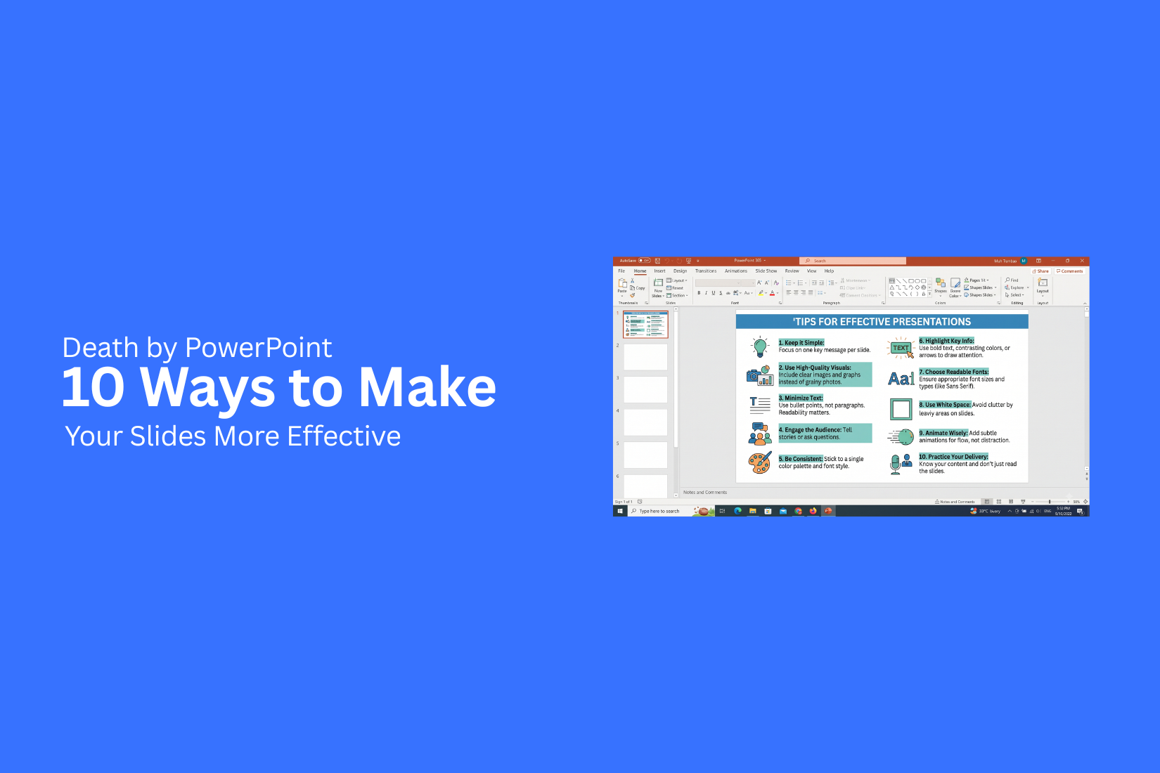 Death by PowerPoint: 10 Ways to Make Your Slides More Effective 