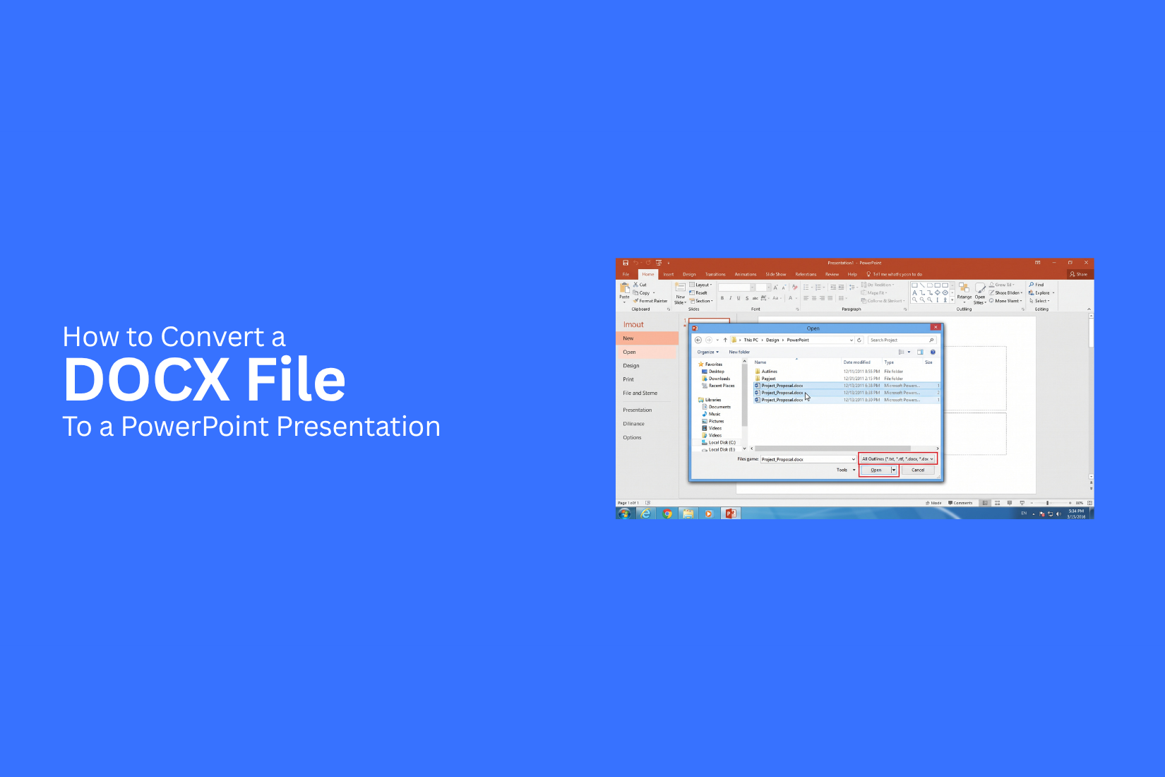 How to Convert a DOCX File to a PowerPoint Presentation 