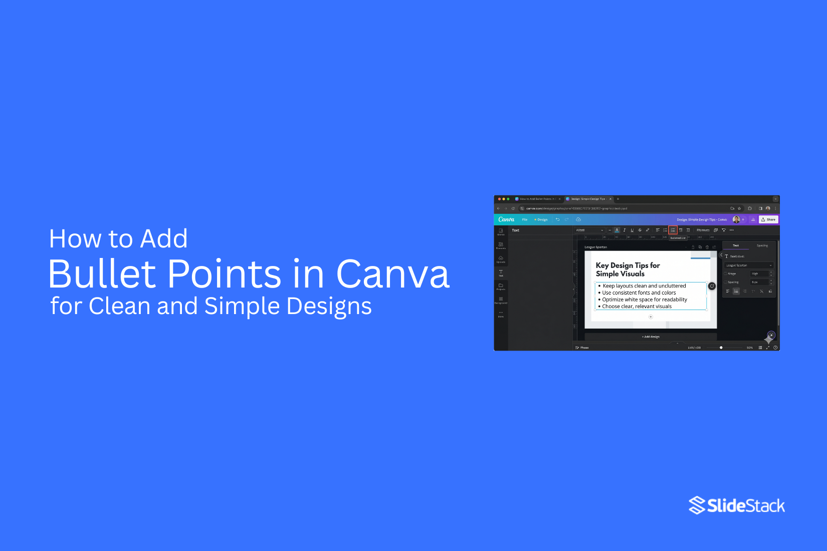 How to Add Bullet Points in Canva for Clean and Simple Designs 