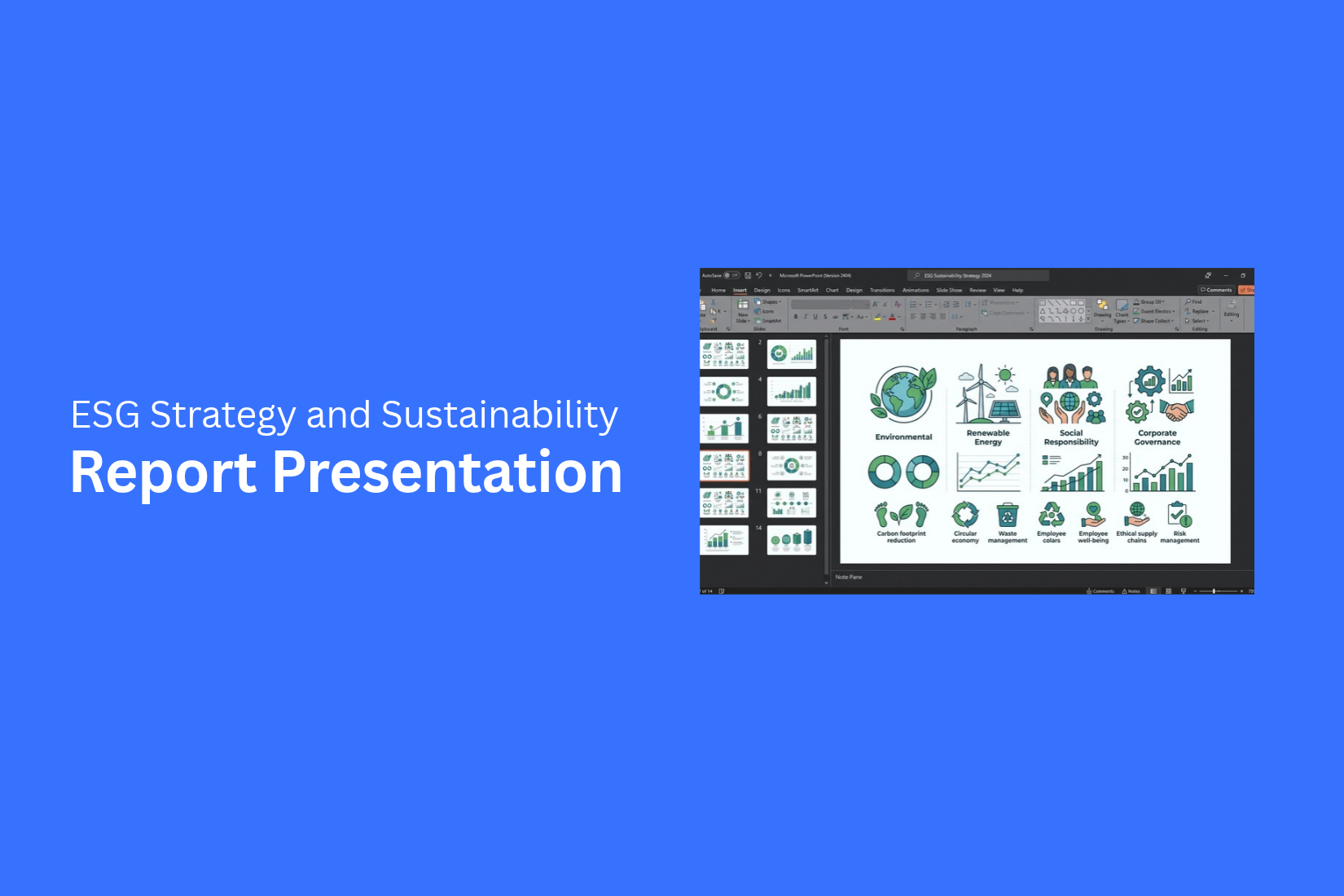 ESG Strategy and Sustainability Report Presentation 