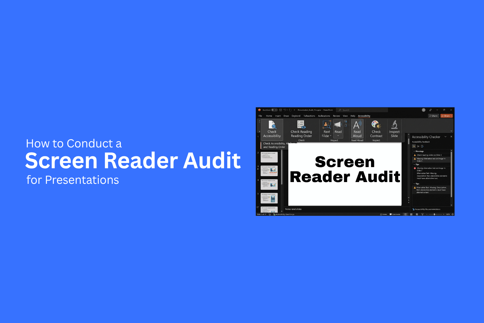 How to Conduct a Screen Reader Audit for Presentations 