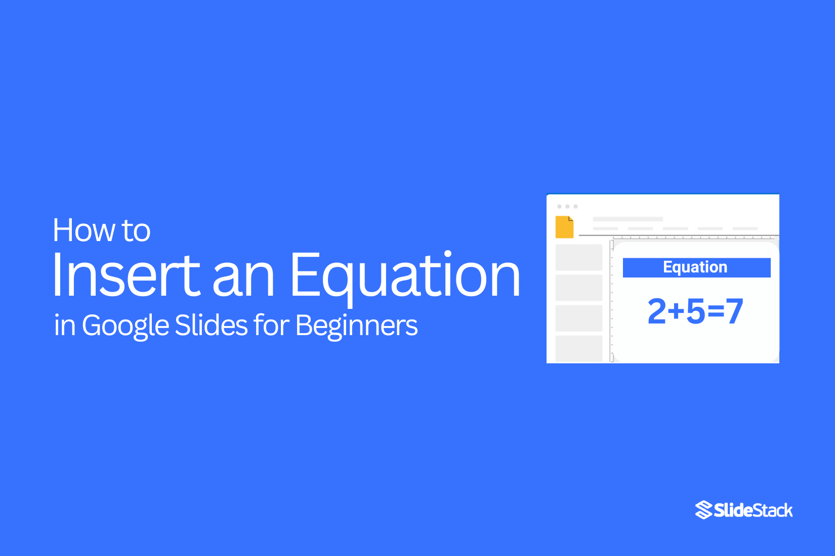 How to Insert an Equation in Google Slides for Beginners