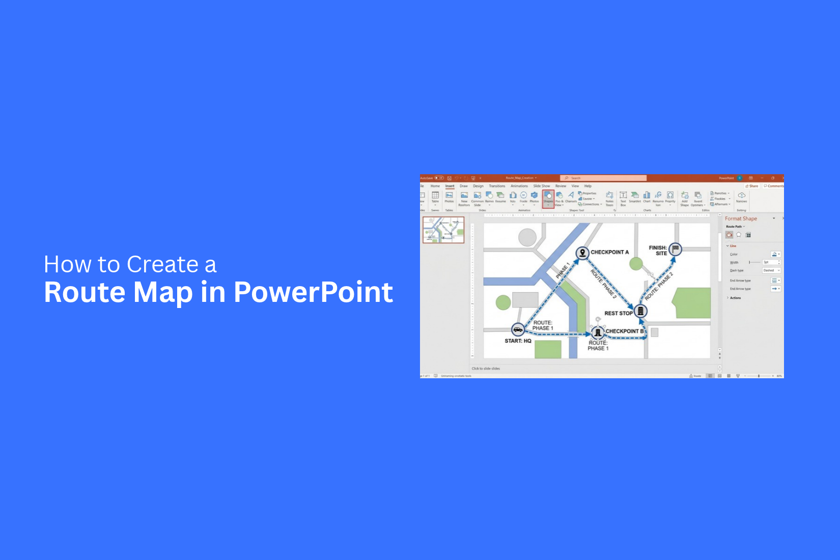 How to Create a Route Map in PowerPoint 