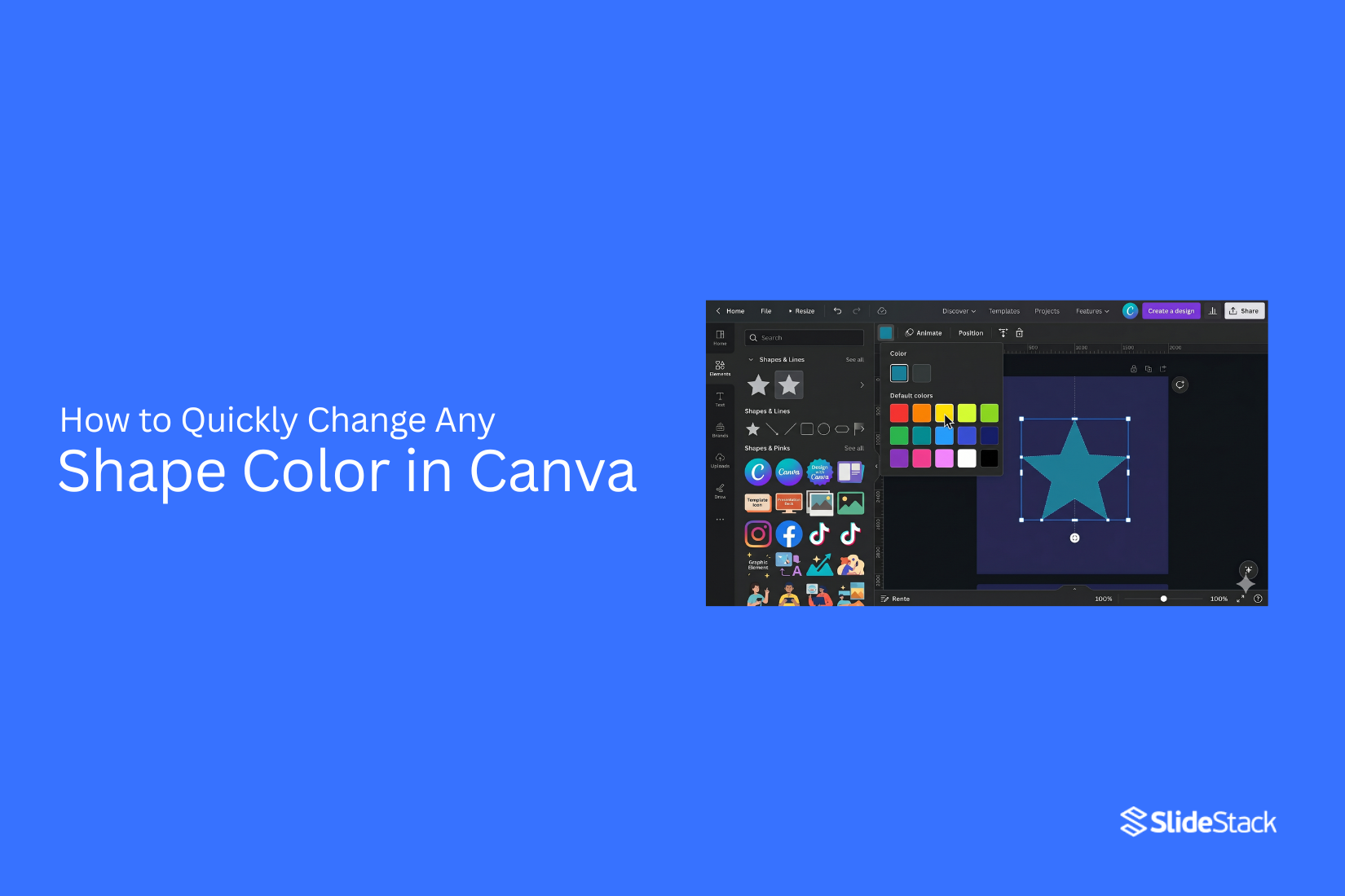How to Quickly Change Any Shape Color in Canva 