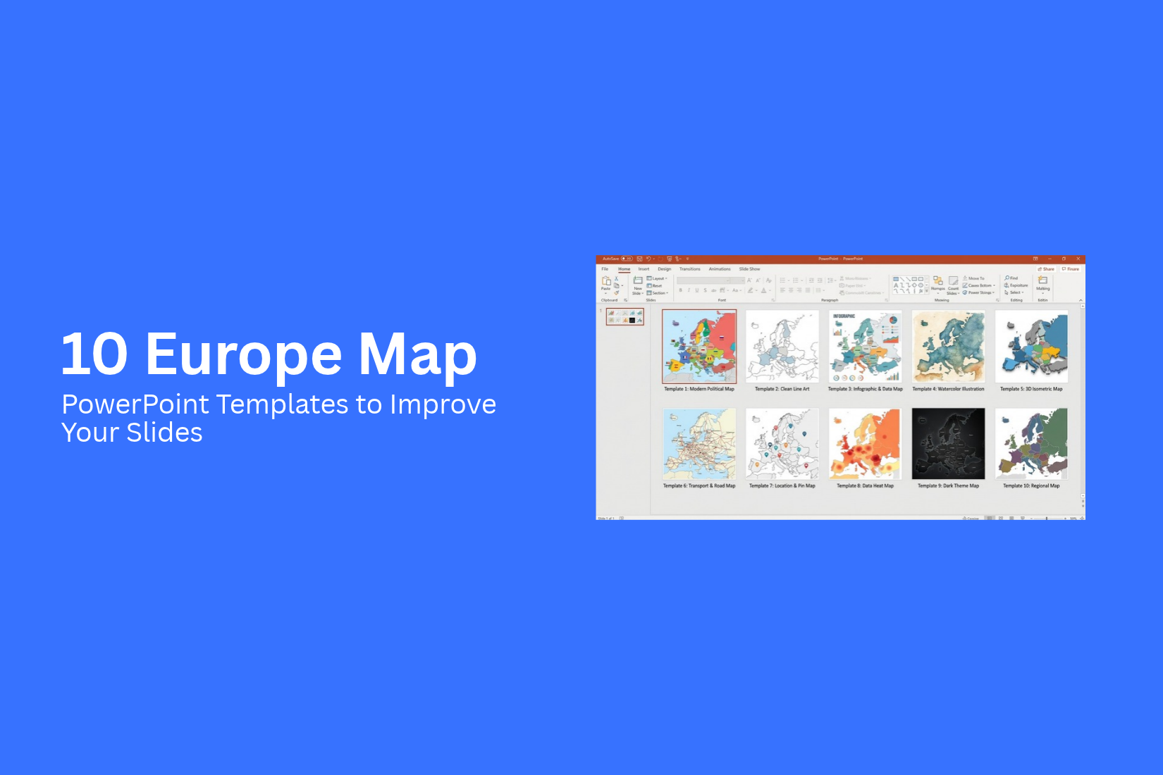 European Small Map 10 Europe Map PowerPoint Templates to Improve Your Slides | Slidestack