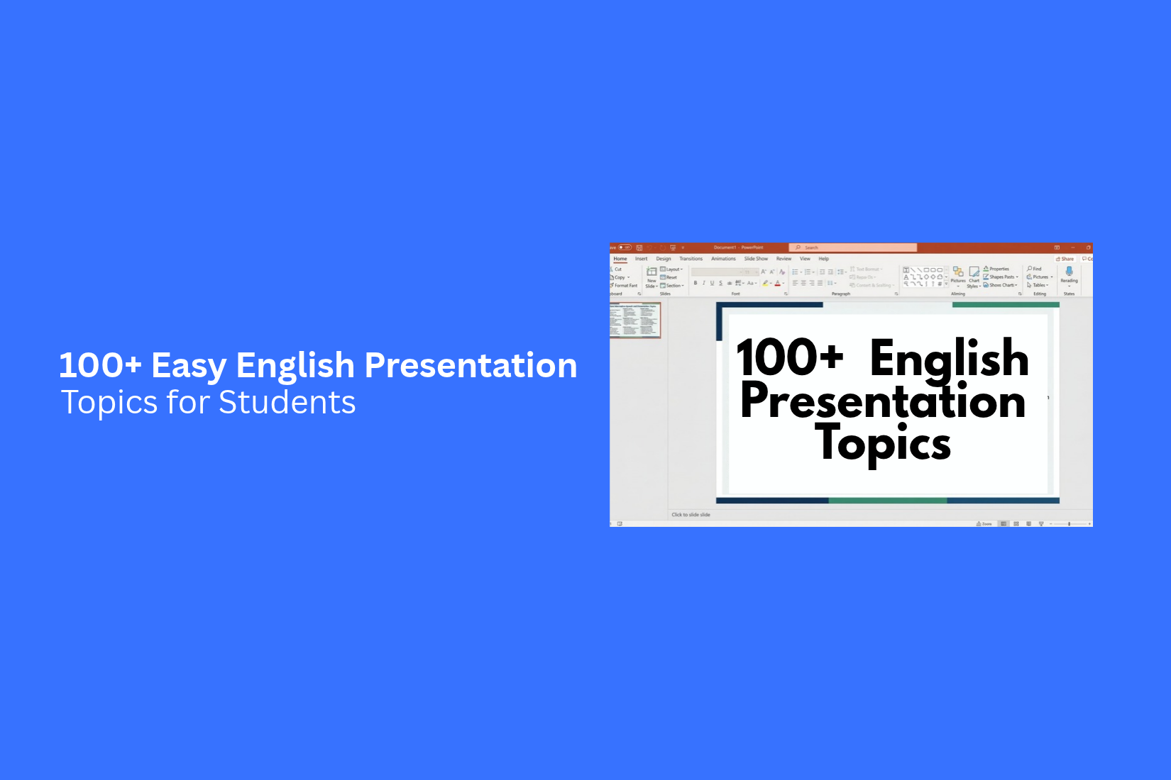 100+ Easy English Presentation Topics for Students 