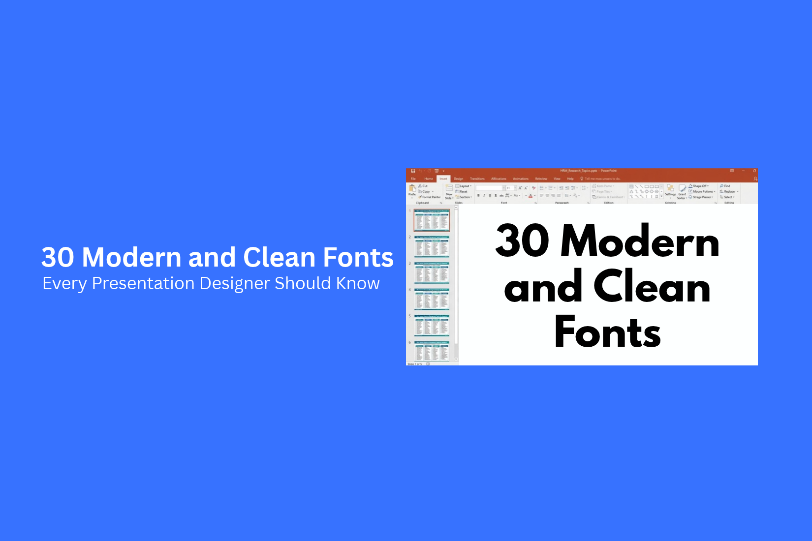 30 Modern and Clean Fonts Every Presentation Designer Should Know 