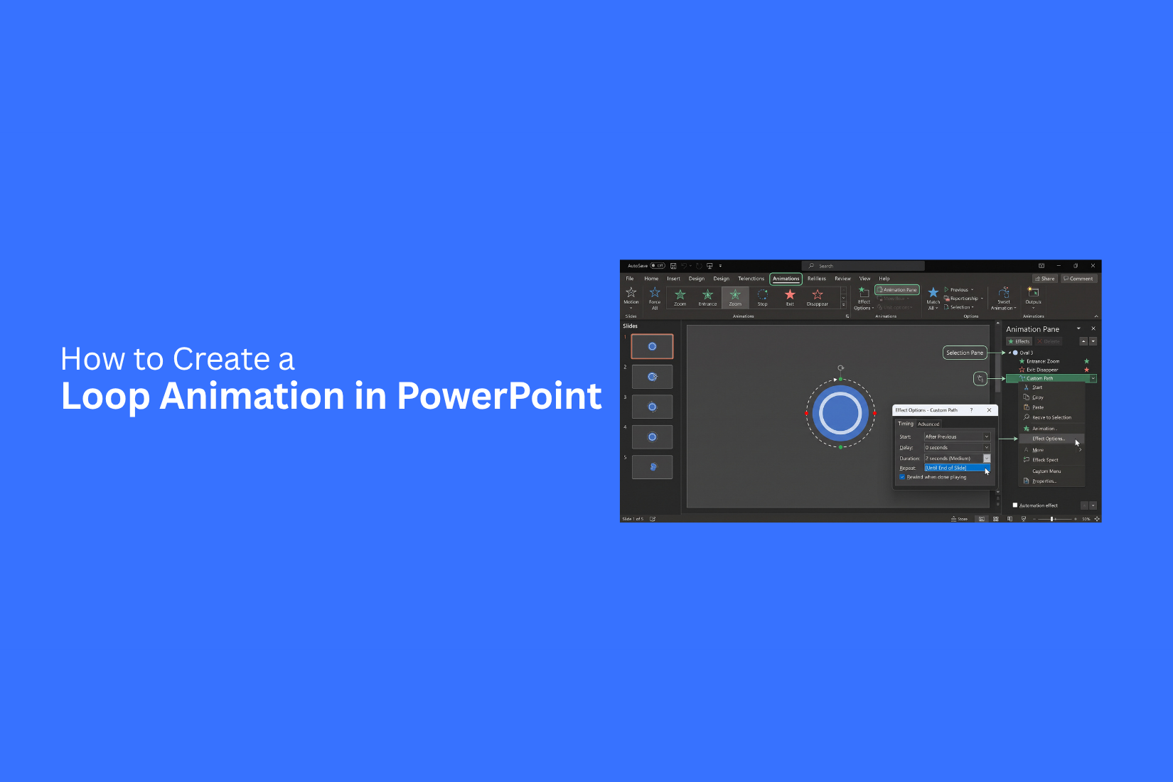 How to Create a Loop Animation in PowerPoint 