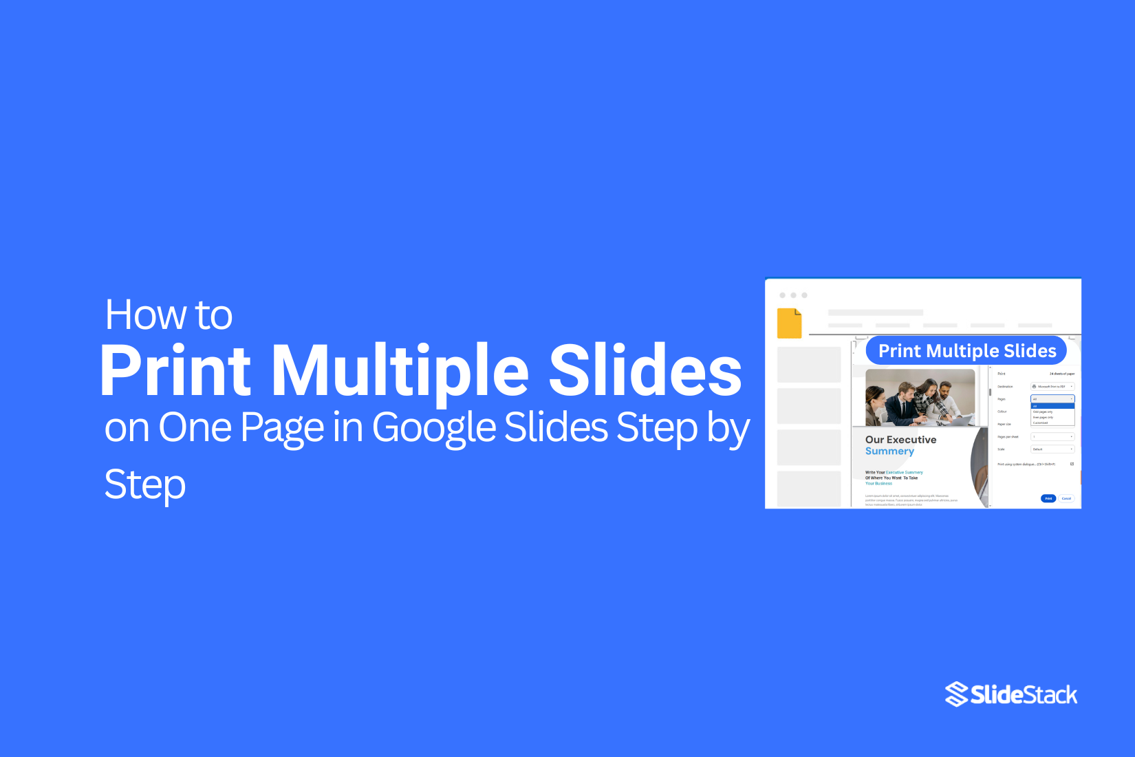 How to Print Multiple Slides on One Page in Google Slides Step by Step