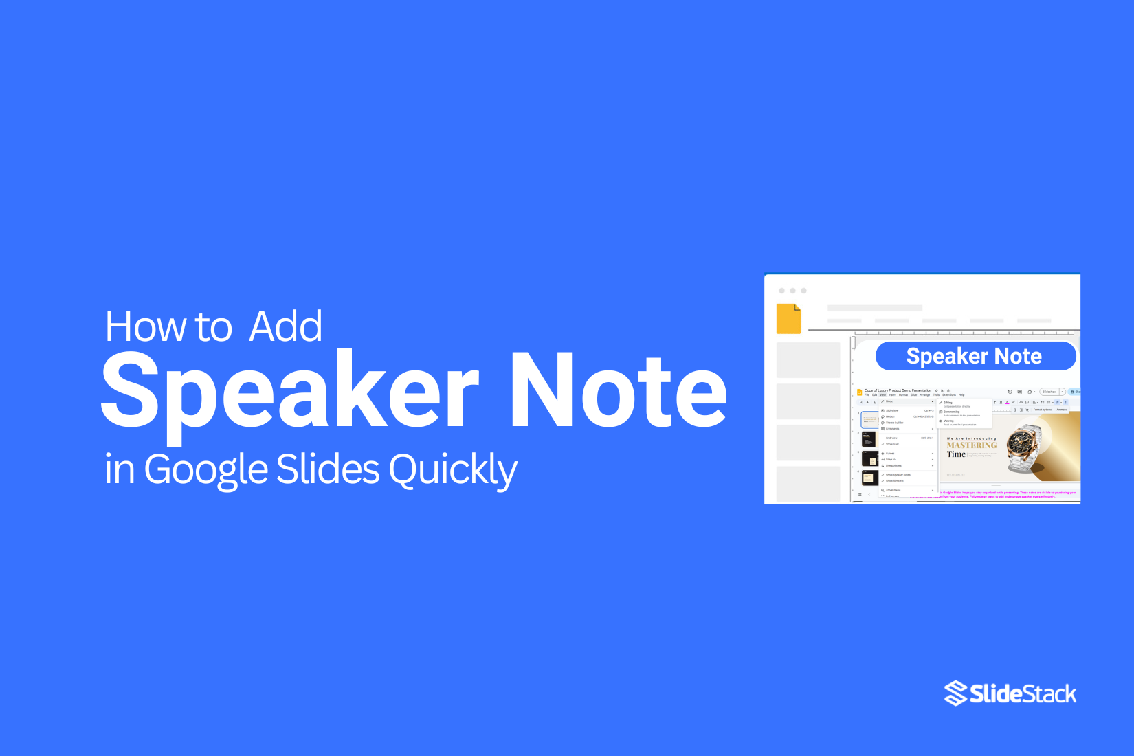 How to Add Speaker Notes in Google Slides Quickly