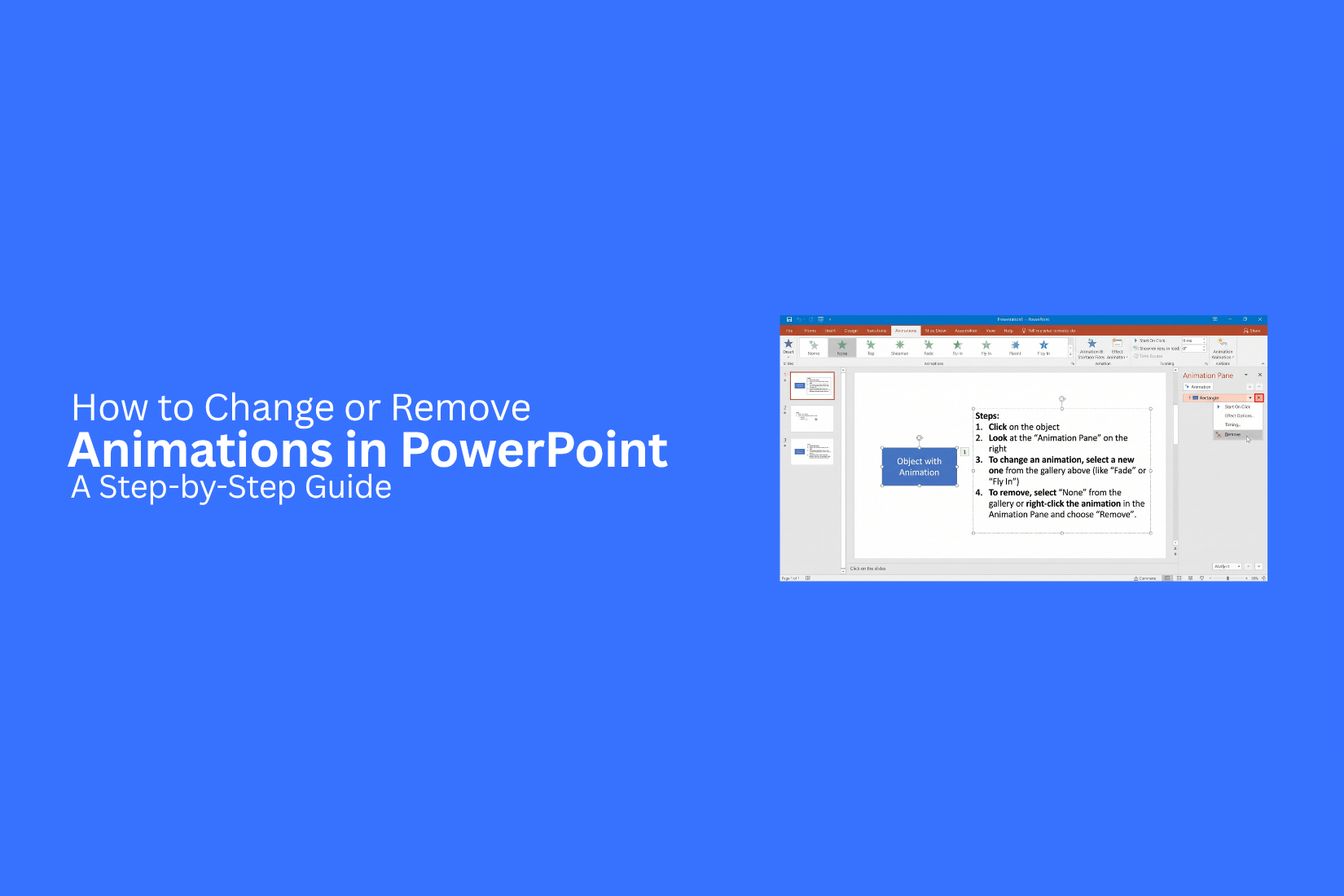 How to Change or Remove Animations in PowerPoint: A Step-by-Step Guide 