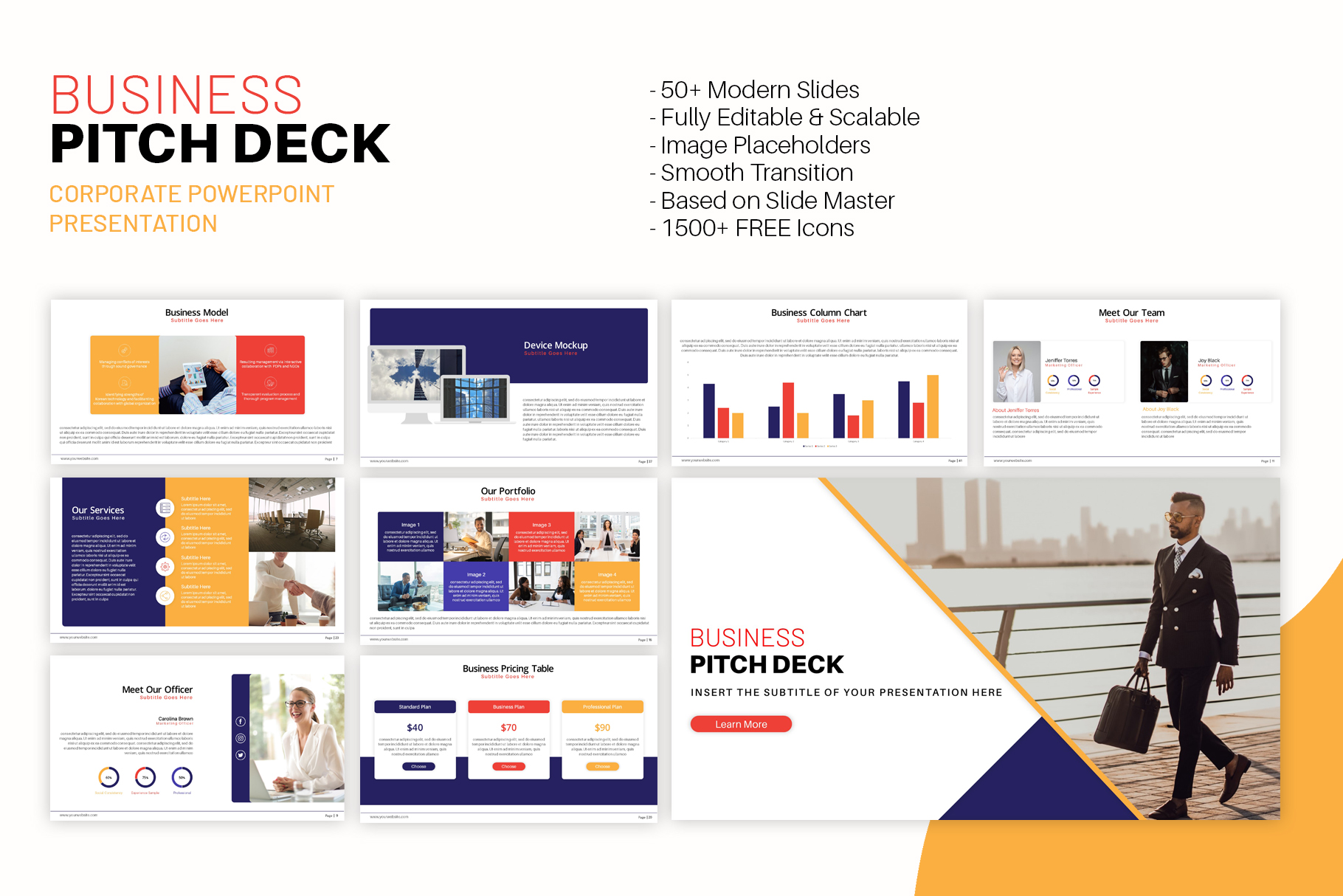 Business Pitch Ppt Template Pitch Deck Template TBXSUN Business Pitch Ppt Template Pitch Deck Template TBXSUN