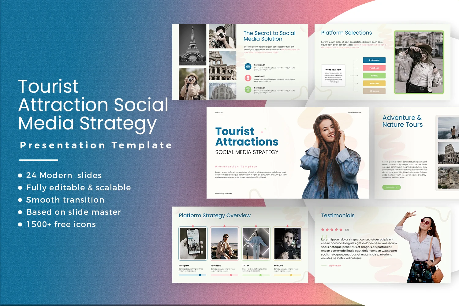 Tourist Attractions Social Media Strategy Presentation