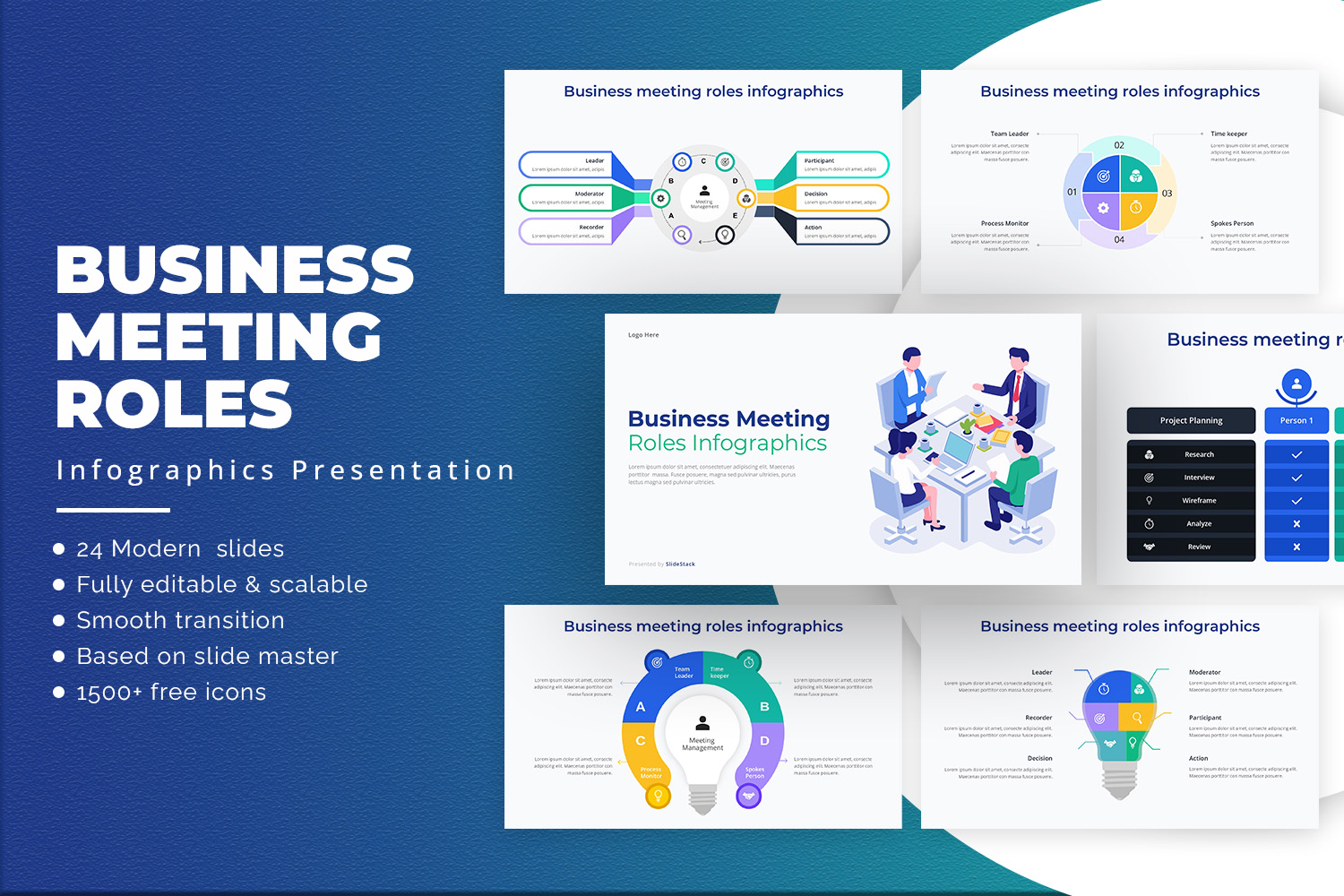 Business Meeting Roles Infographics