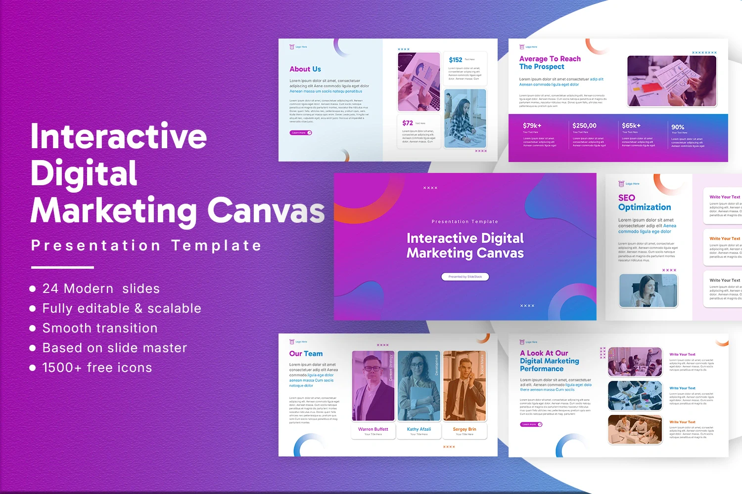 Interactive Digital Marketing Canvas Presentation