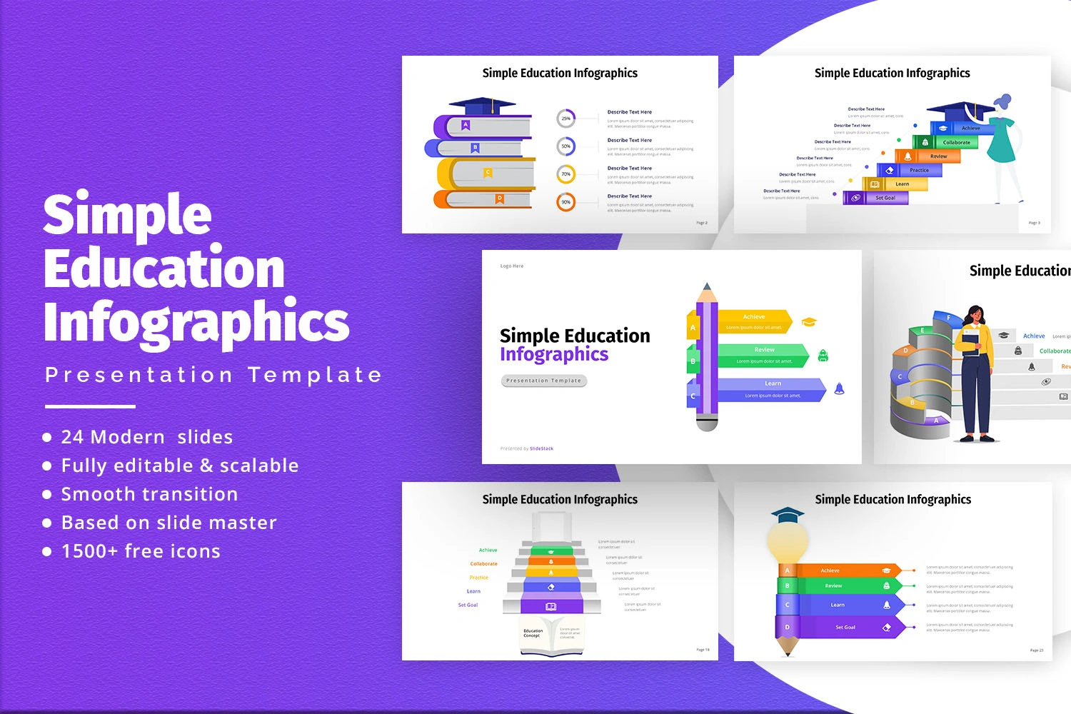 Simple Education Infographics Presentation Template