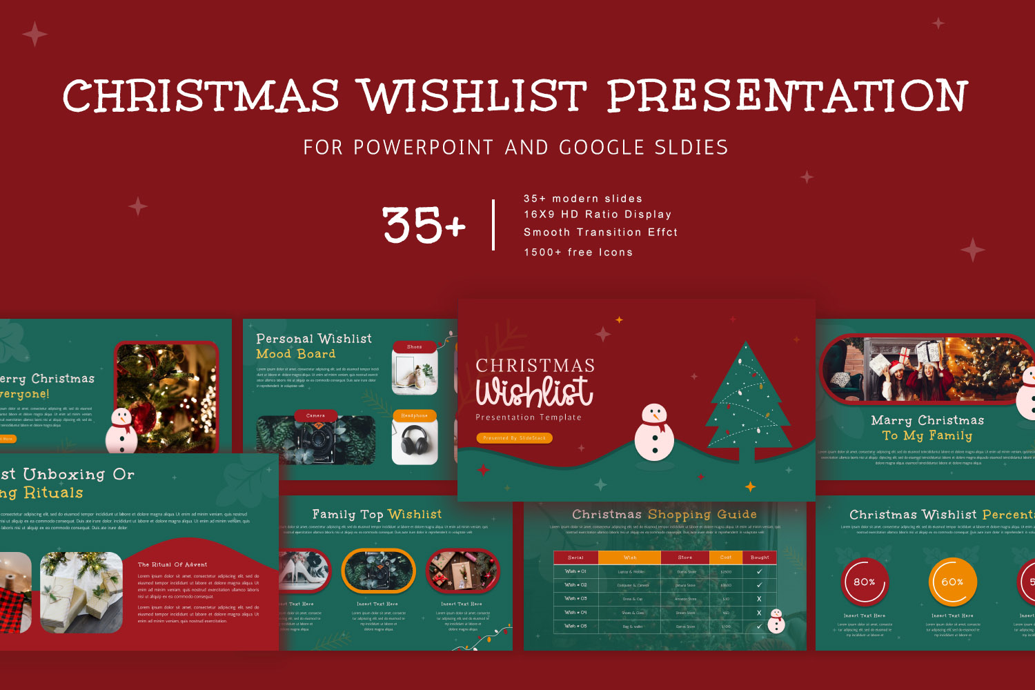 Christmas Wishlist Template Slidestack
