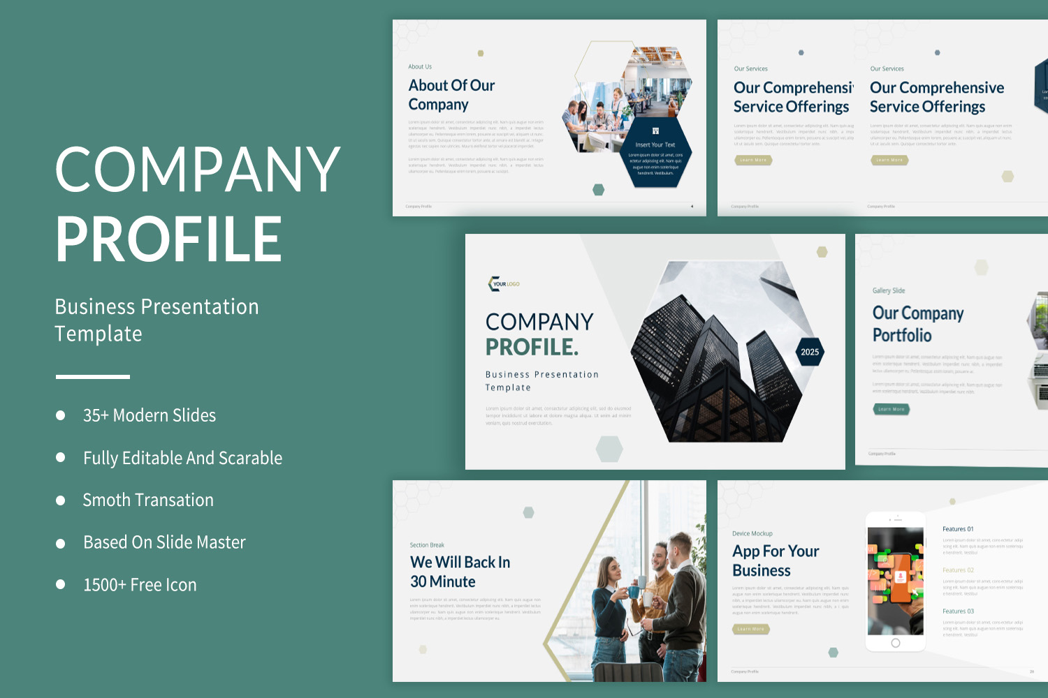 Free Company Profile Template Slidestack