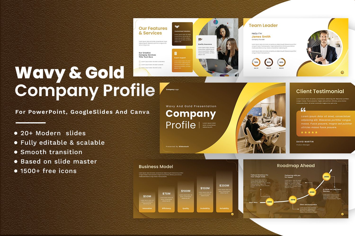 Wavy Gold Company Profile Presentation