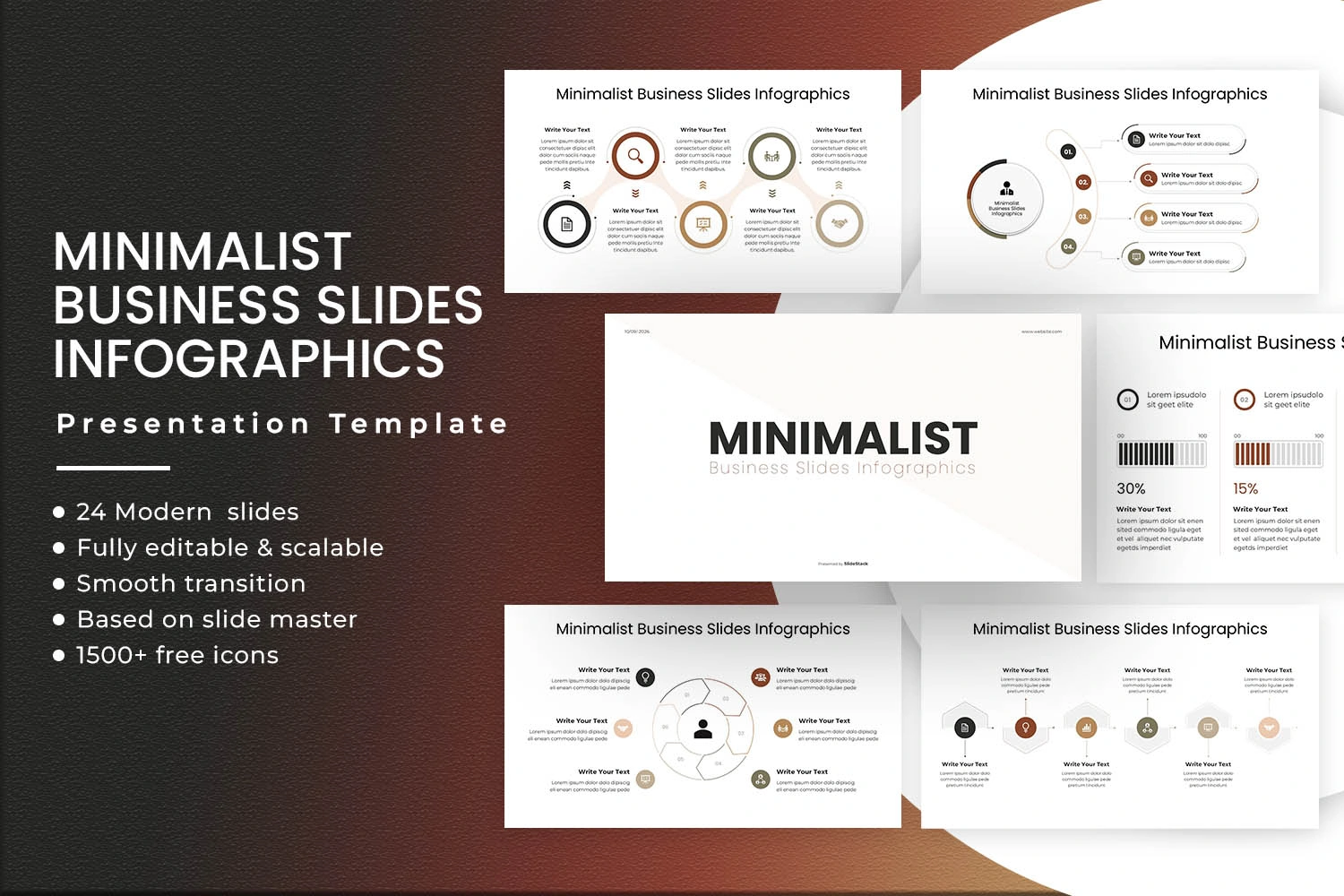 Minimalist Business Slides Infographics Presentation Template