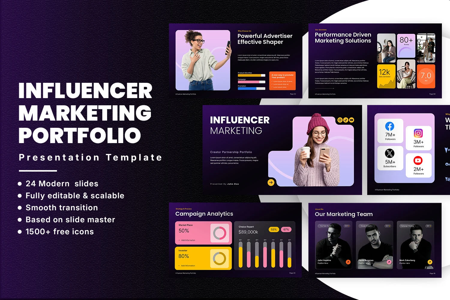 Influencer Marketing Portfolio Presentation 
