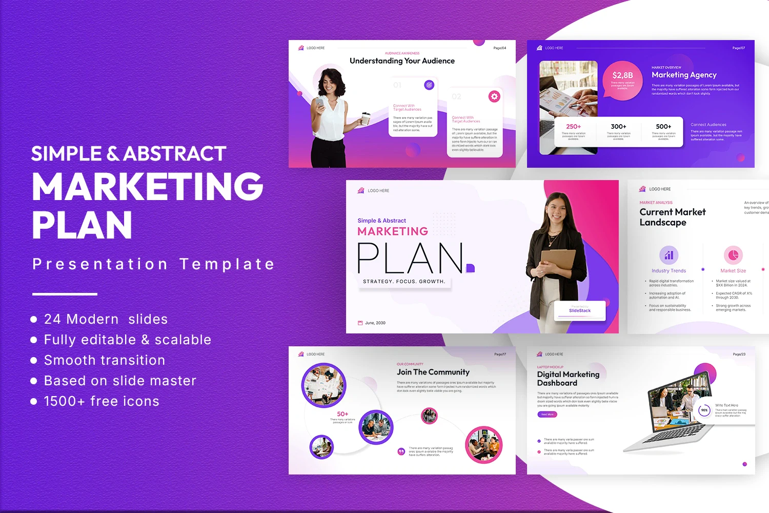 Simple & Abstract Marketing Plan Presentation